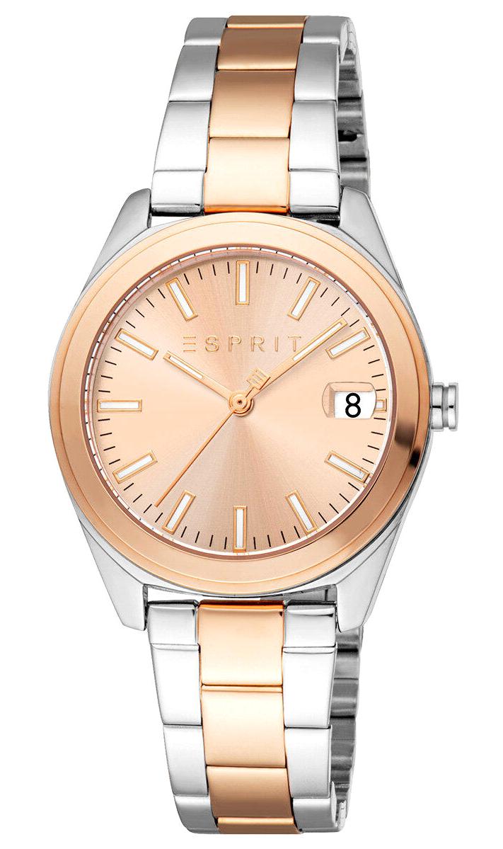 Esprit ES1L346M0085 Takvimli 32 mm Gri-Rose Gold Çelik Kordon Analog Kadın Kol Saati