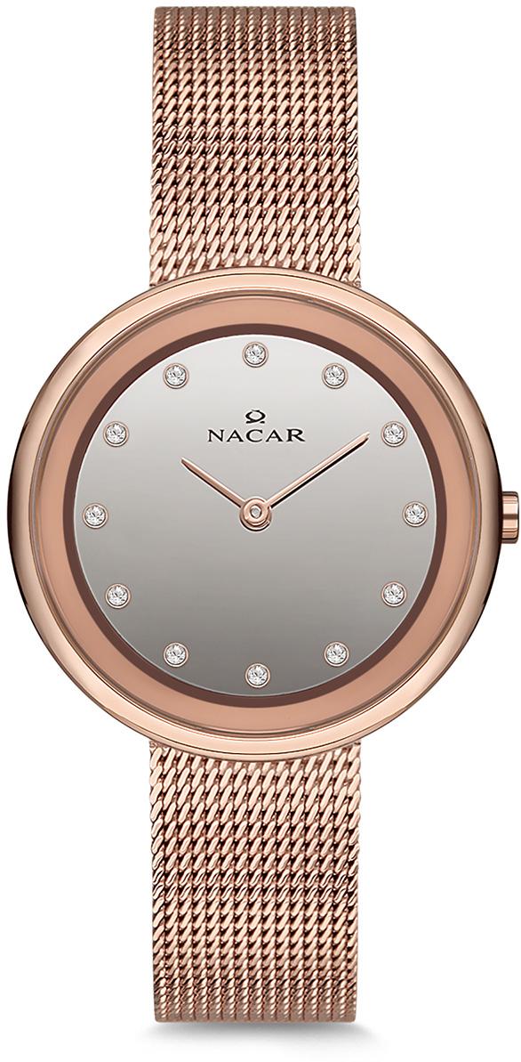 Nacar 18-3914B361-RSM 32 mm Rose Gold Hasır Kordon Analog Kadın Kol Saati