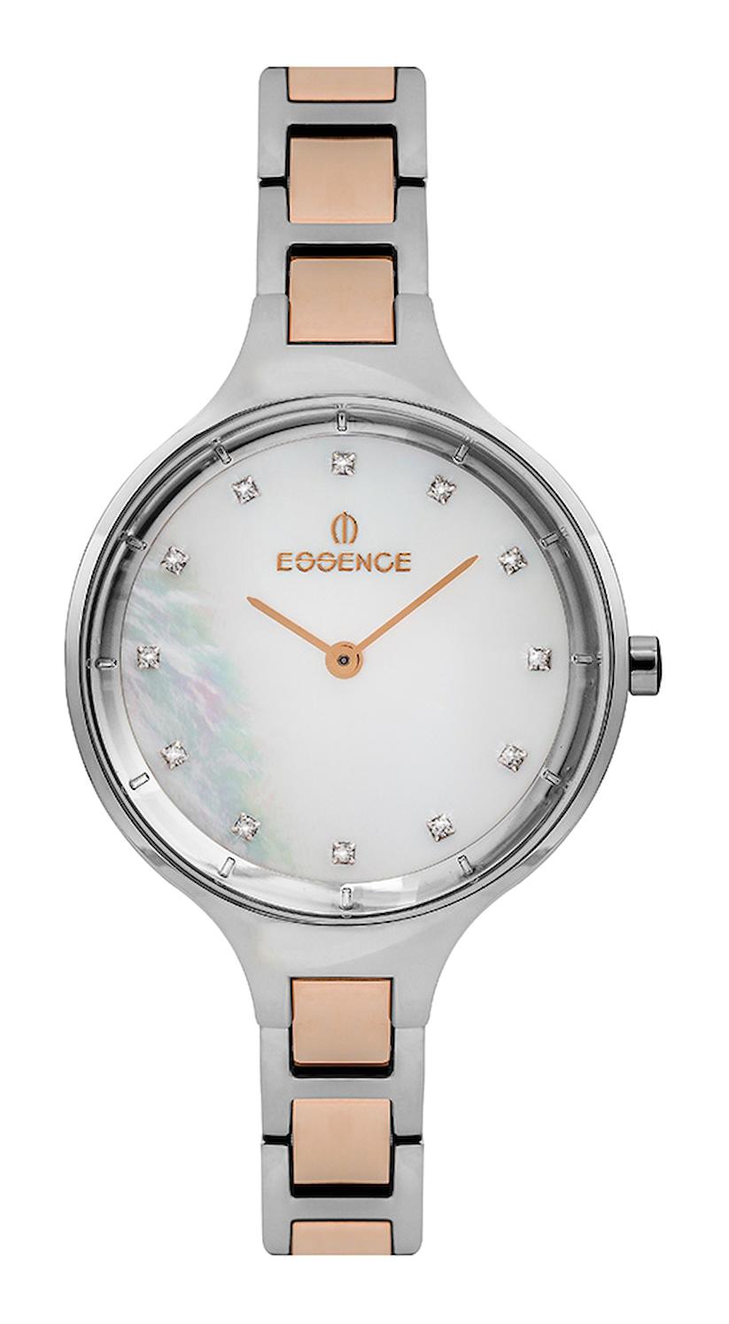 Essence ES6555FE.520 34 mm Gri-Rose Gold Metal Kordon Analog Kadın Kol Saati