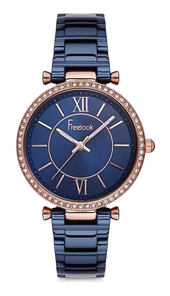 Freelook 36 mm Lacivert Metal Kordon Analog Kadın Kol Saati
