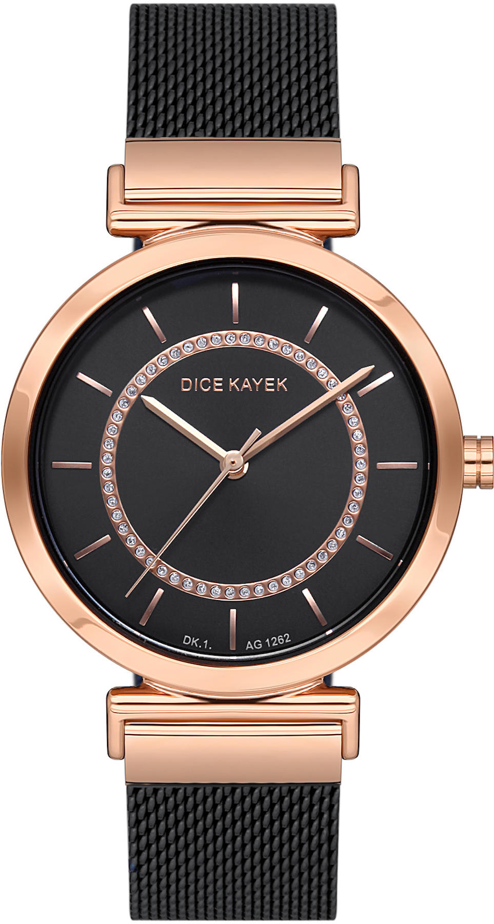 Dice Kayek DK.1.AG1262.06 36 mm Siyah Metal Kordon Analog Kadın Kol Saati