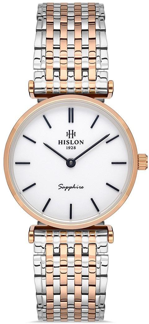Hislon QL119T-03SR 36 mm Gri-Rose Gold Çelik Kordon Analog Kadın Kol Saati