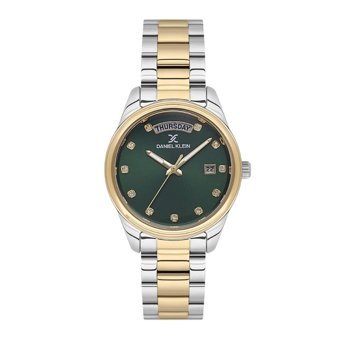 Daniel Klein DK.1.13718.9 Takvimli 35 mm Altın-Gri Çelik Kordon Analog Kadın Kol Saati