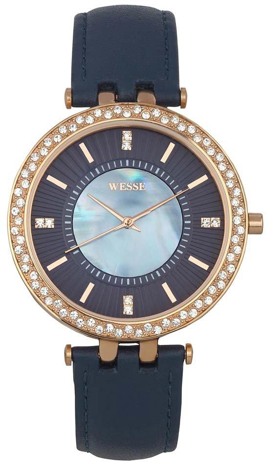 Wesse WWL100207 39 mm Lacivert Deri Kordon Analog Kadın Kol Saati