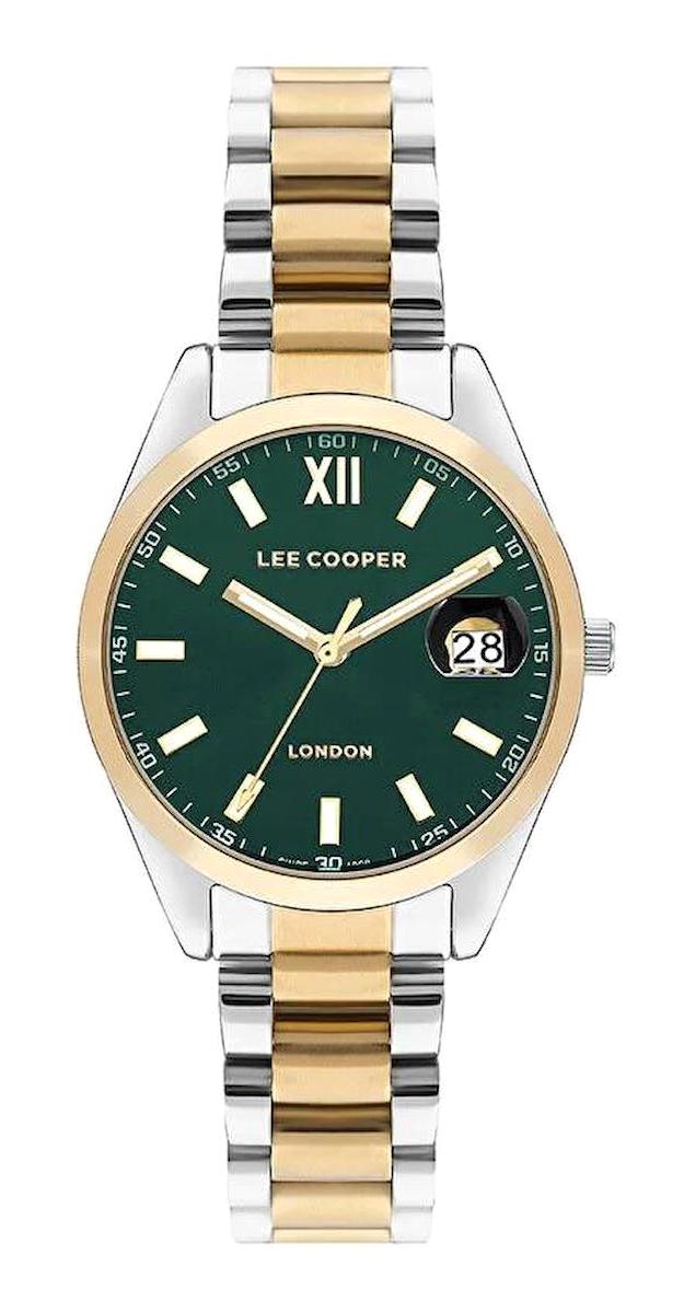 Lee Cooper LC07827.270 Takvimli 40 mm Altın-Gri Metal Kordon Analog Kadın Kol Saati