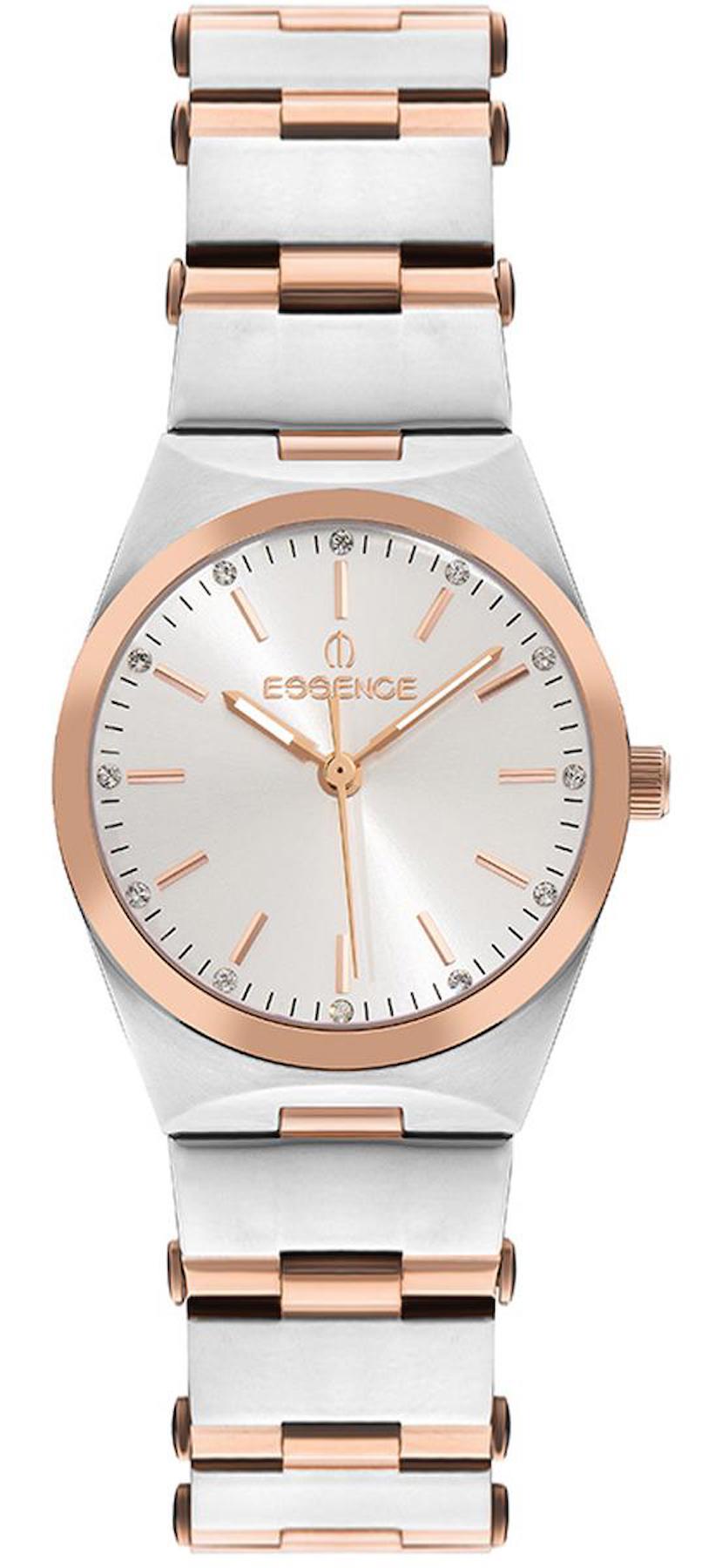 Essence ES6801FE.530 31-35 mm Gri-Rose Gold Çelik Kordon Analog Kadın Kol Saati