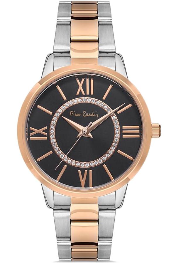 Pierre Cardin PC800202F08 36 mm Gri-Rose Gold Çelik Kordon Analog Kadın Kol Saati