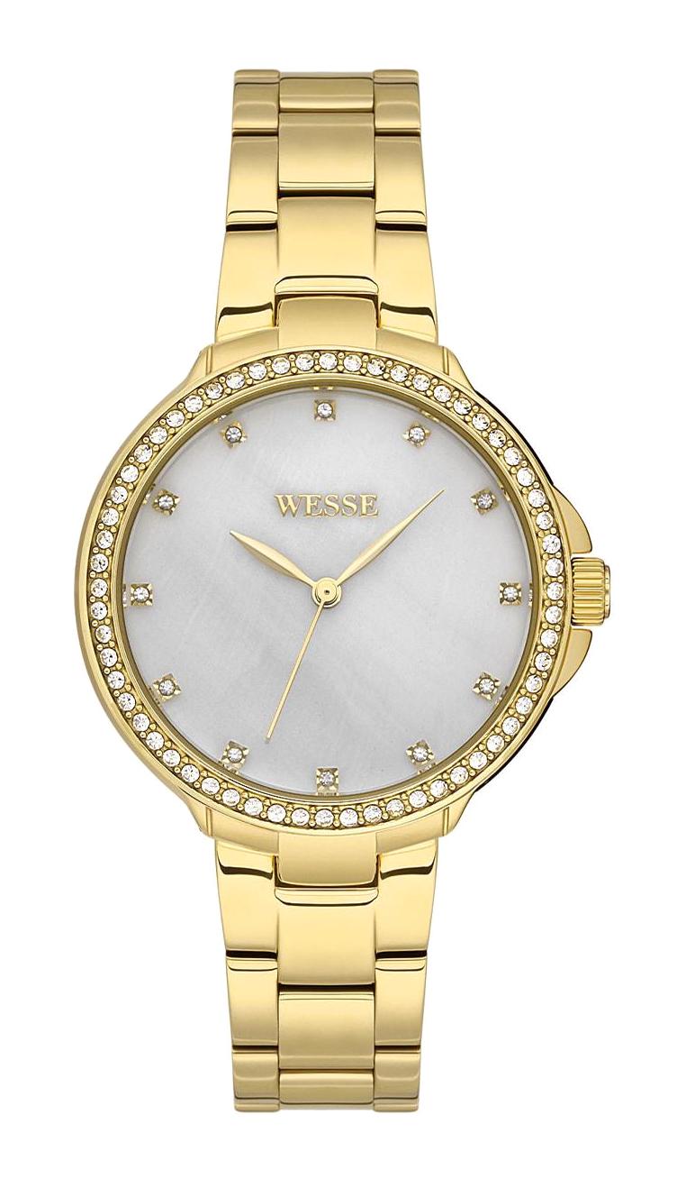 Wesse WWL111003 44 mm Altın Çelik Kordon Analog Kadın Kol Saati