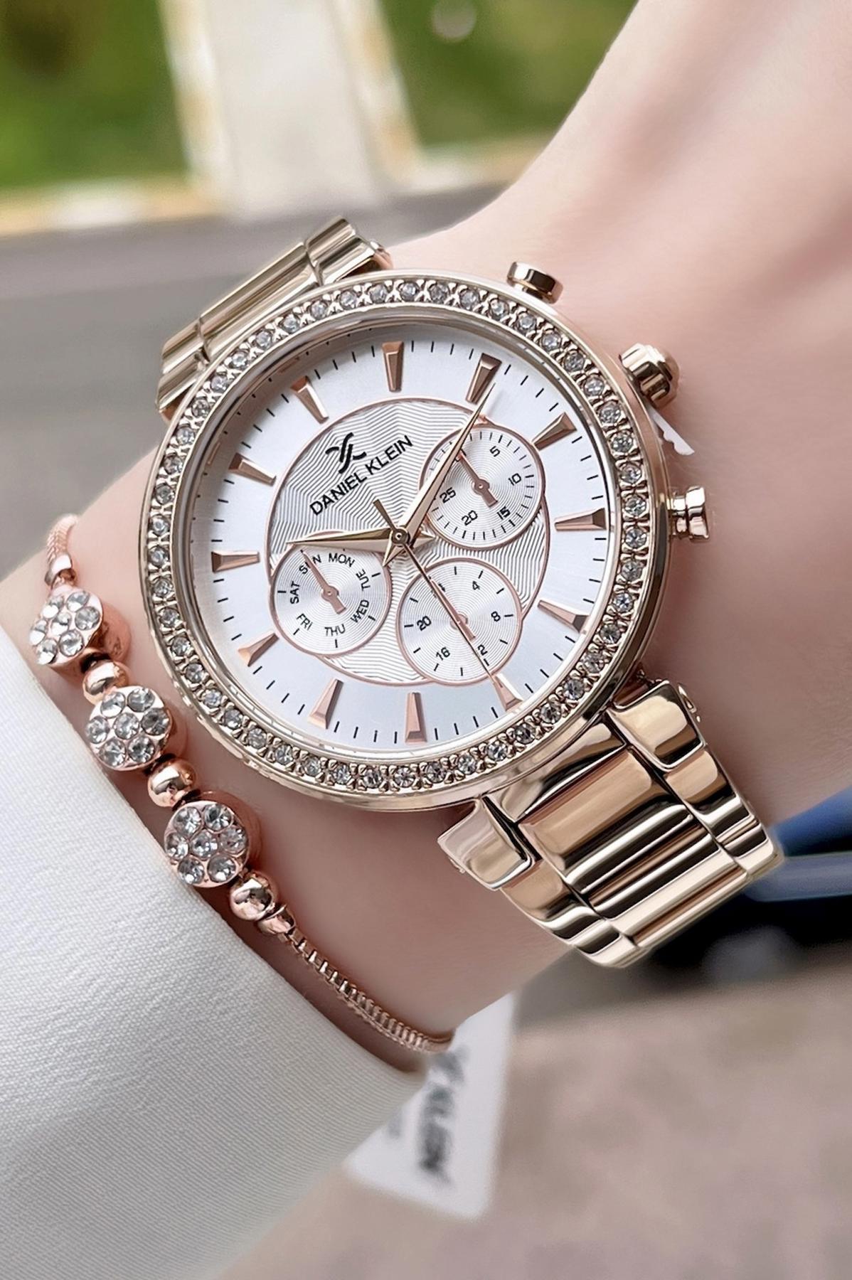 Daniel Klein 31-35 mm Rose Gold Çelik Kordon Analog Kadın Kol Saati