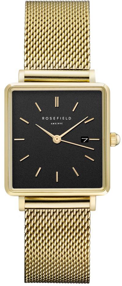 Rosefield QBMG.Q06 Takvimli 28 mm Altın Çelik Kordon Analog Kadın Kol Saati