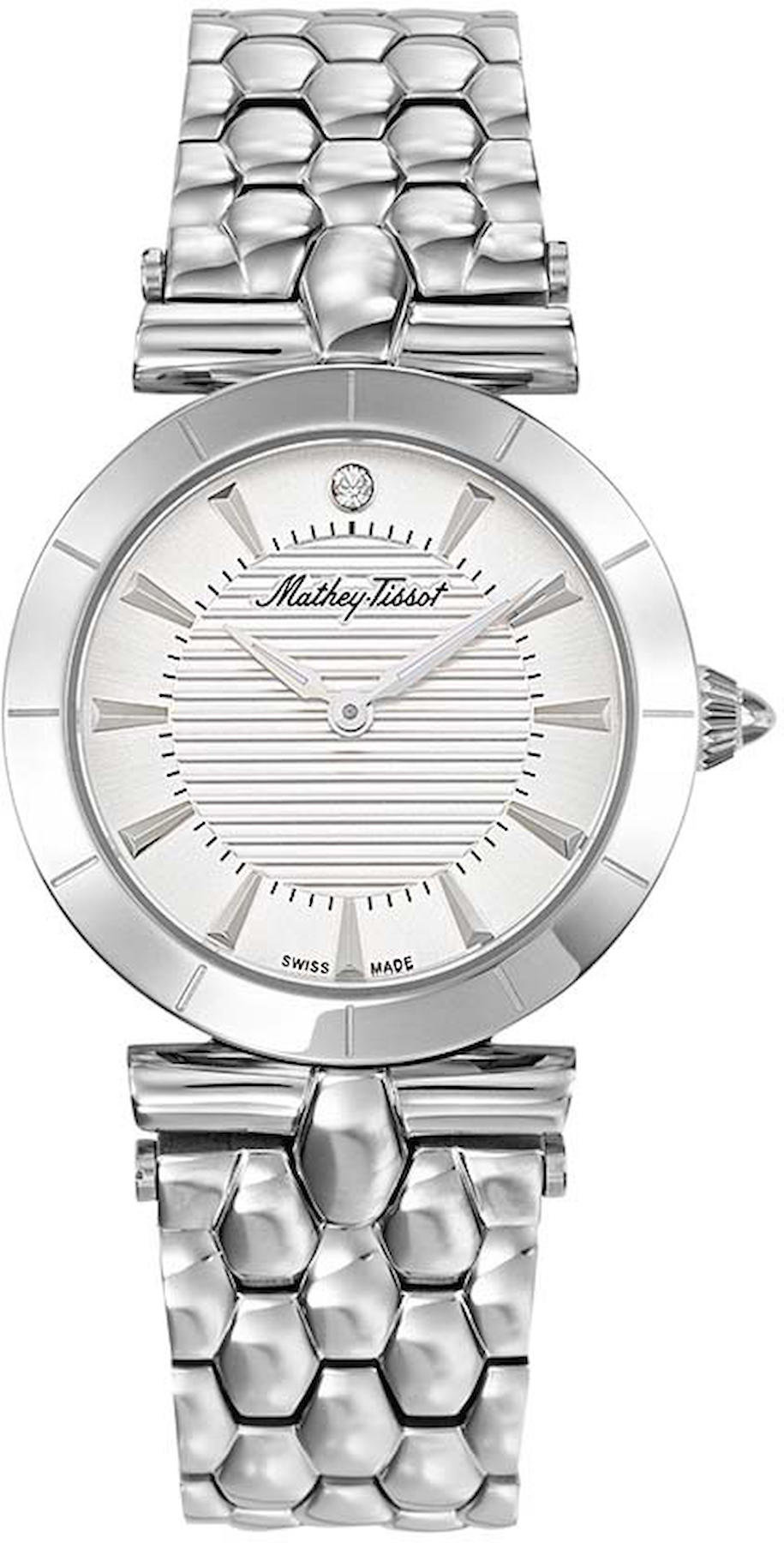 Mathey-Tissot D106AI 36 mm Gri Çelik Kordon Analog Kadın Kol Saati