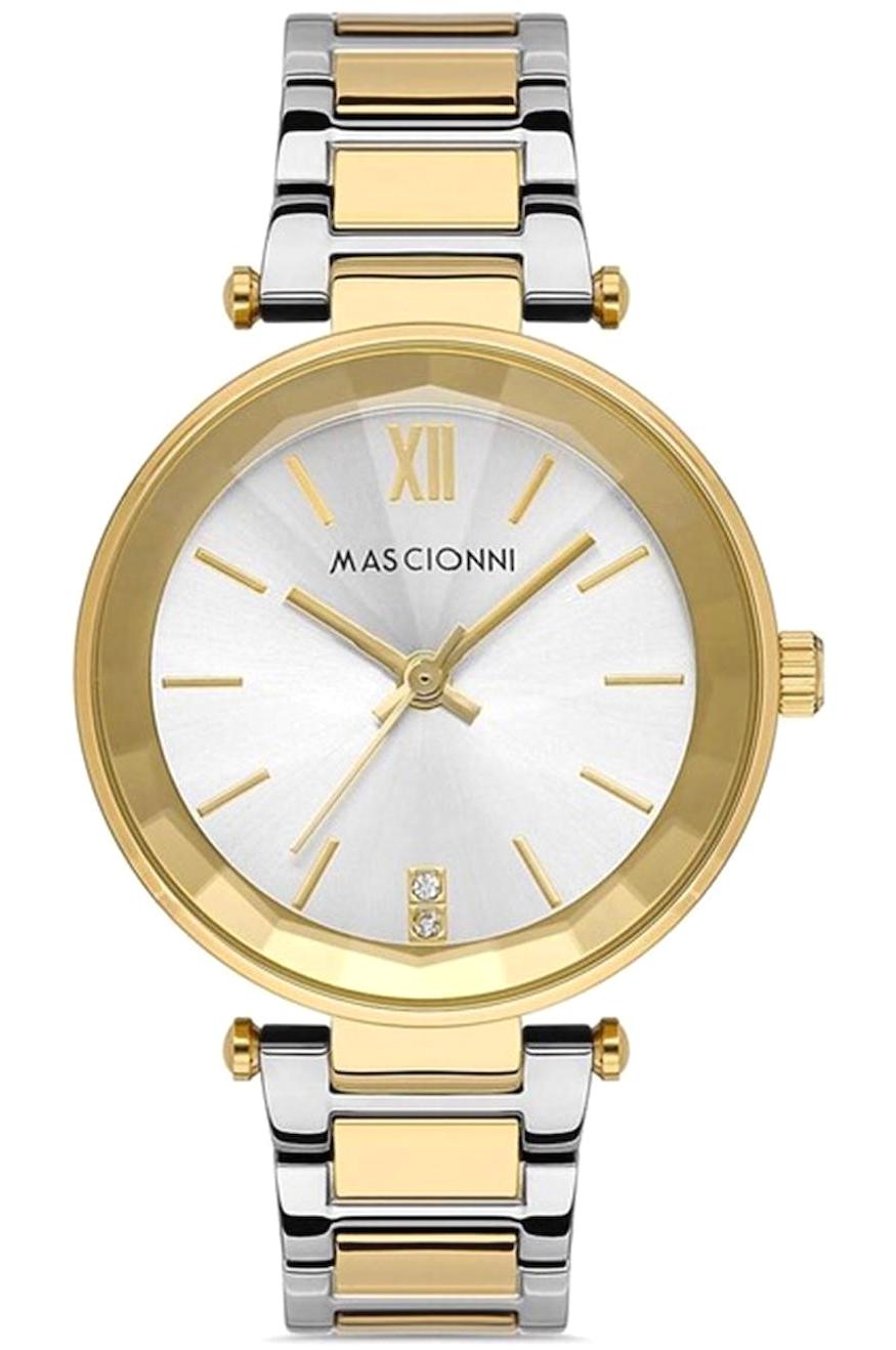 Mascionni M.1.1996A.03 38 mm Beyaz Çelik Kordon Analog Kadın Kol Saati