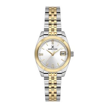 Daniel Klein DKE.1.10718.5 Takvimli 30 mm Altın-Gri Çelik Kordon Analog Kadın Kol Saati