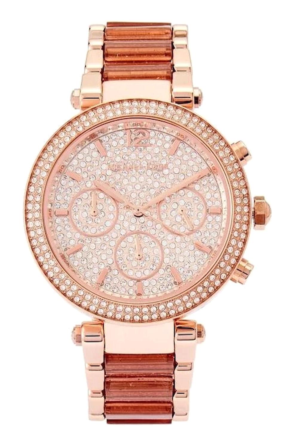 Michael Kors MK6285 39 mm Kahverengi-Rose Gold Çelik Kordon Analog Kadın Kol Saati