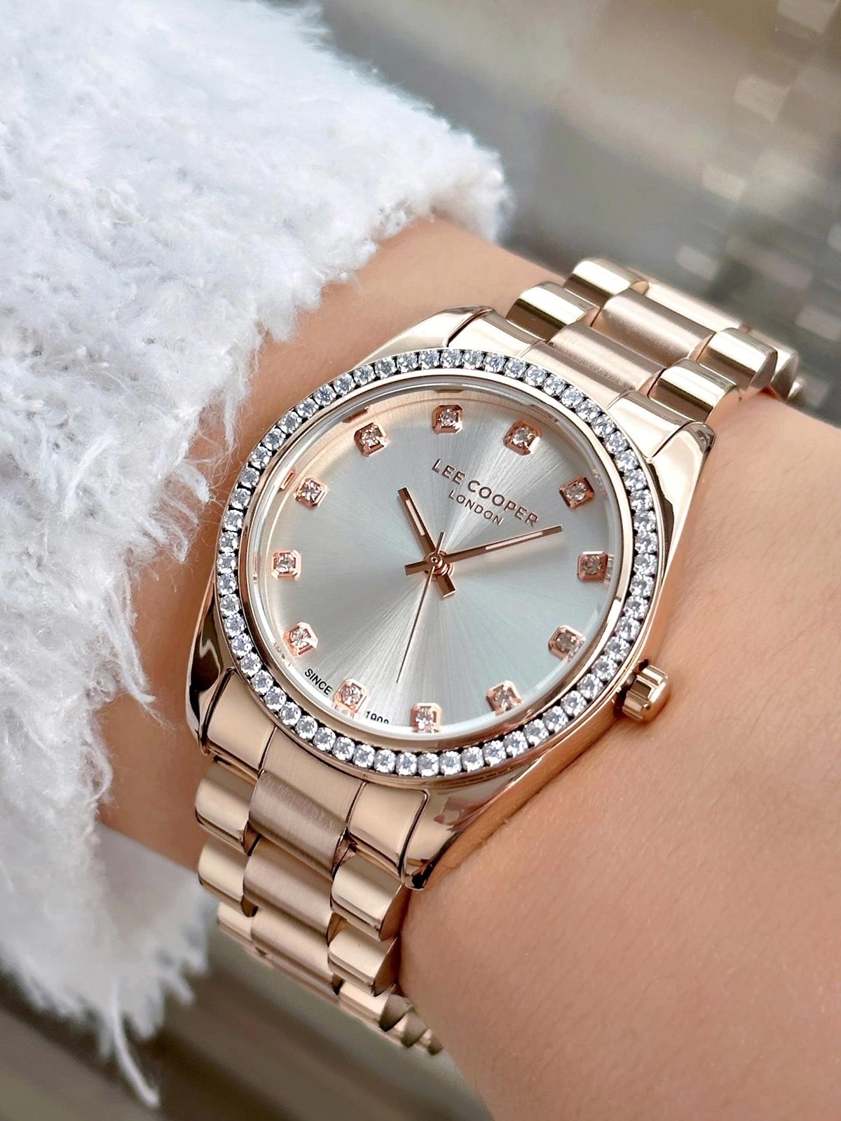 Lee Cooper LC07478.430 37 mm Rose Gold Çelik Kordon Analog Kadın Kol Saati