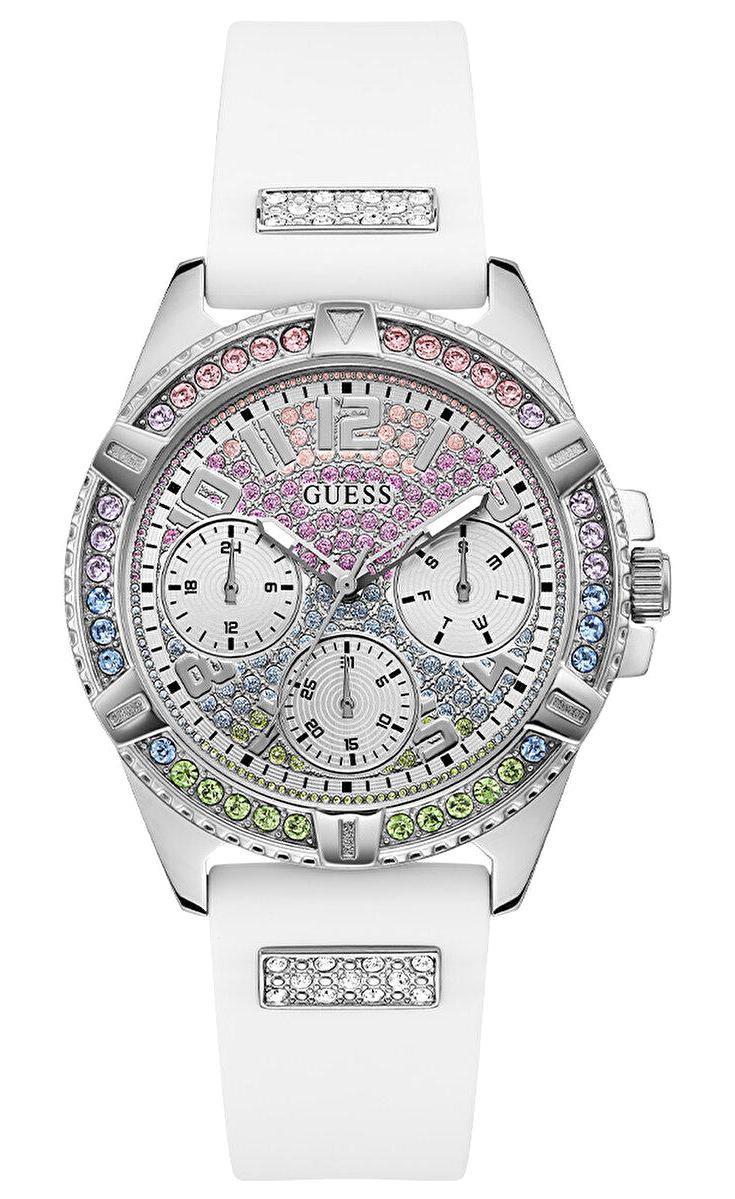 Guess GUGW0045L1 Takvimli 40 mm Beyaz Silikon Kordon Analog Kadın Kol Saati