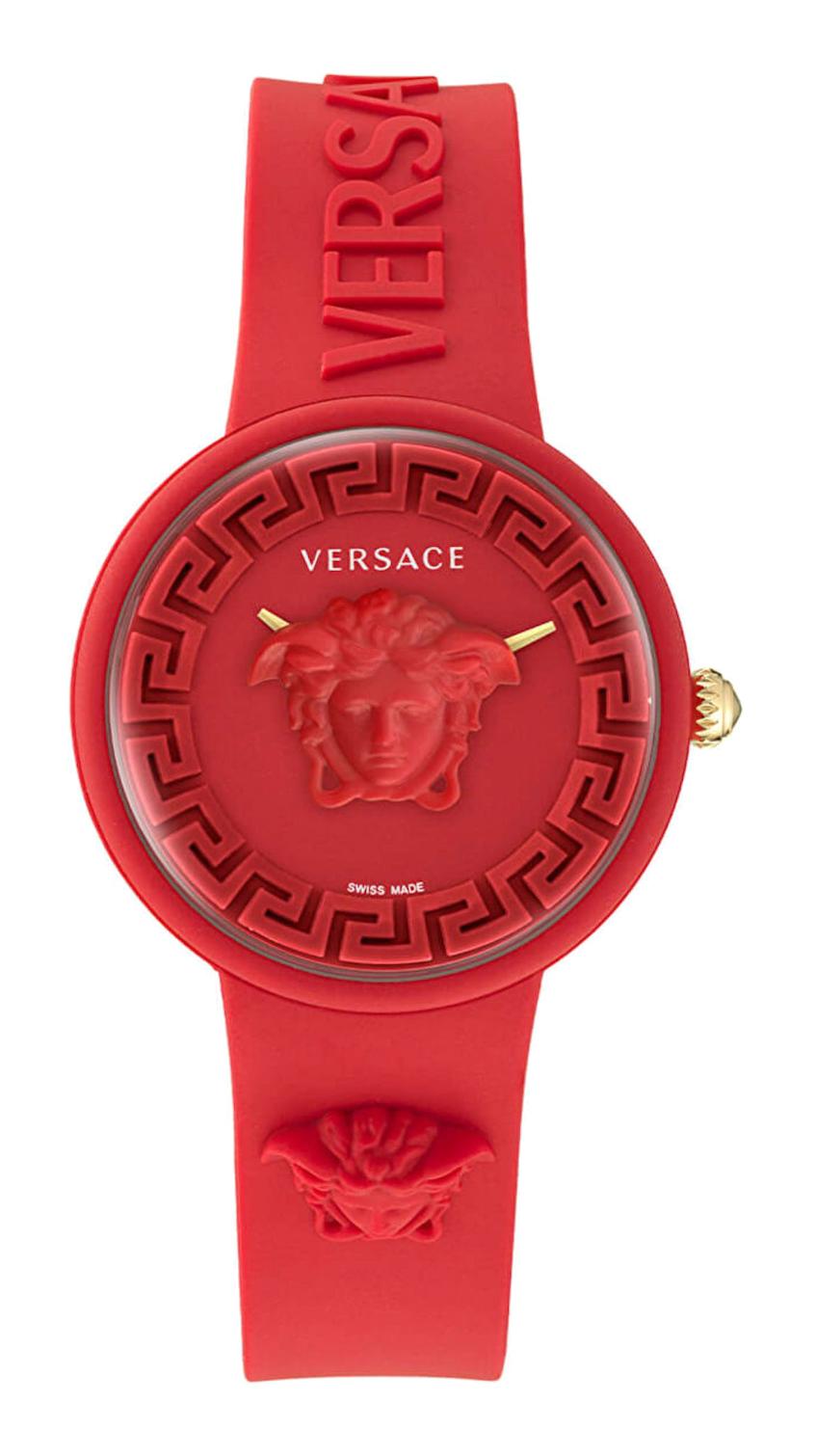 Versace VRSCVE6G00723 39 mm Kırmızı Silikon Kordon Analog Unisex Kol Saati