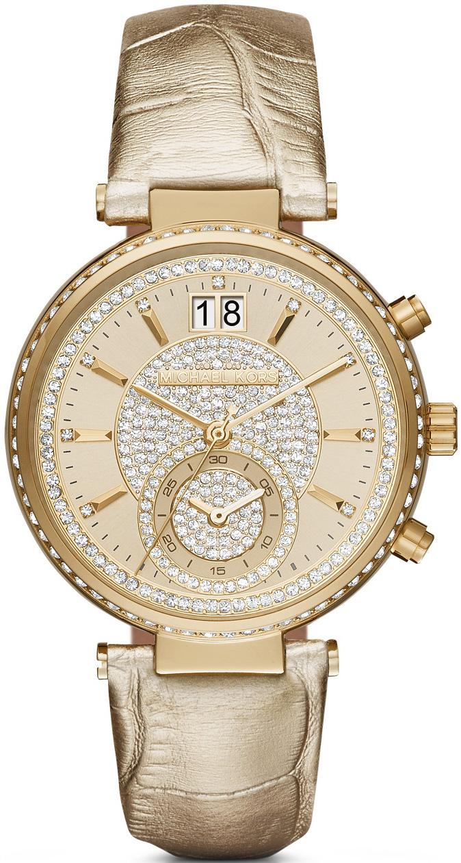 Michael Kors MK2444 Takvimli 38 mm Altın Deri Kordon Analog Kadın Kol Saati