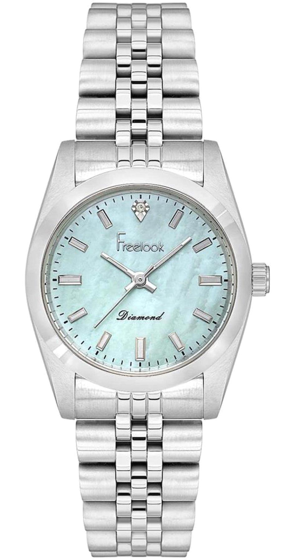 Freelook FL.1.10093.1 21 mm Gri Çelik Kordon Analog Kadın Kol Saati