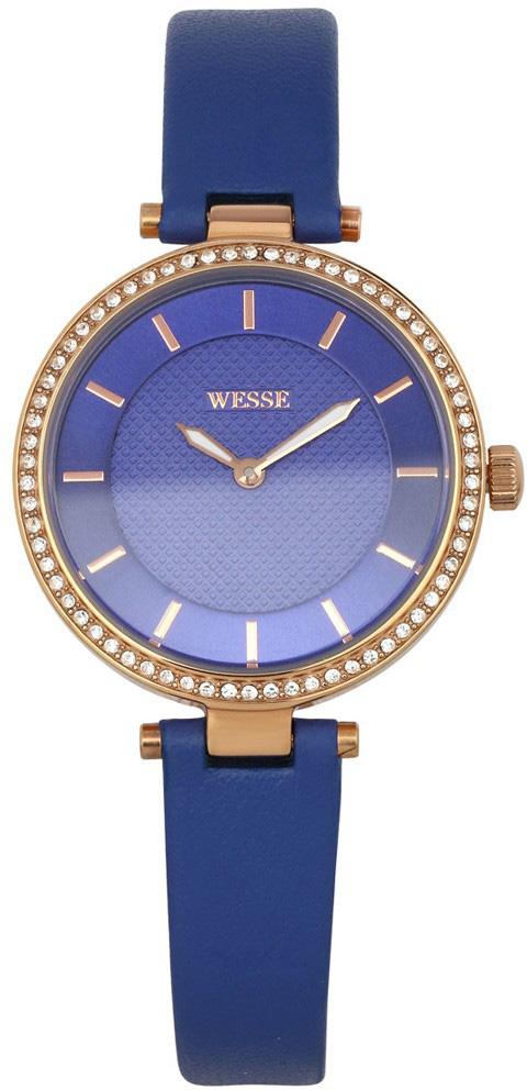 Wesse WWL1009-06 39 mm Mavi Deri Kordon Analog Kadın Kol Saati