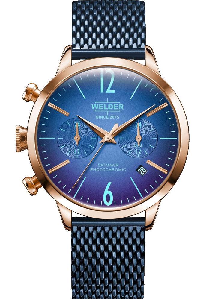 Welder Watch WWRC631 Takvimli 38 mm Mavi Çelik Kordon Analog Kadın Kol Saati