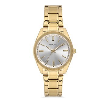 Ferrucci FER.03294M.06 35 mm Altın Çelik Kordon Analog Kadın Kol Saati
