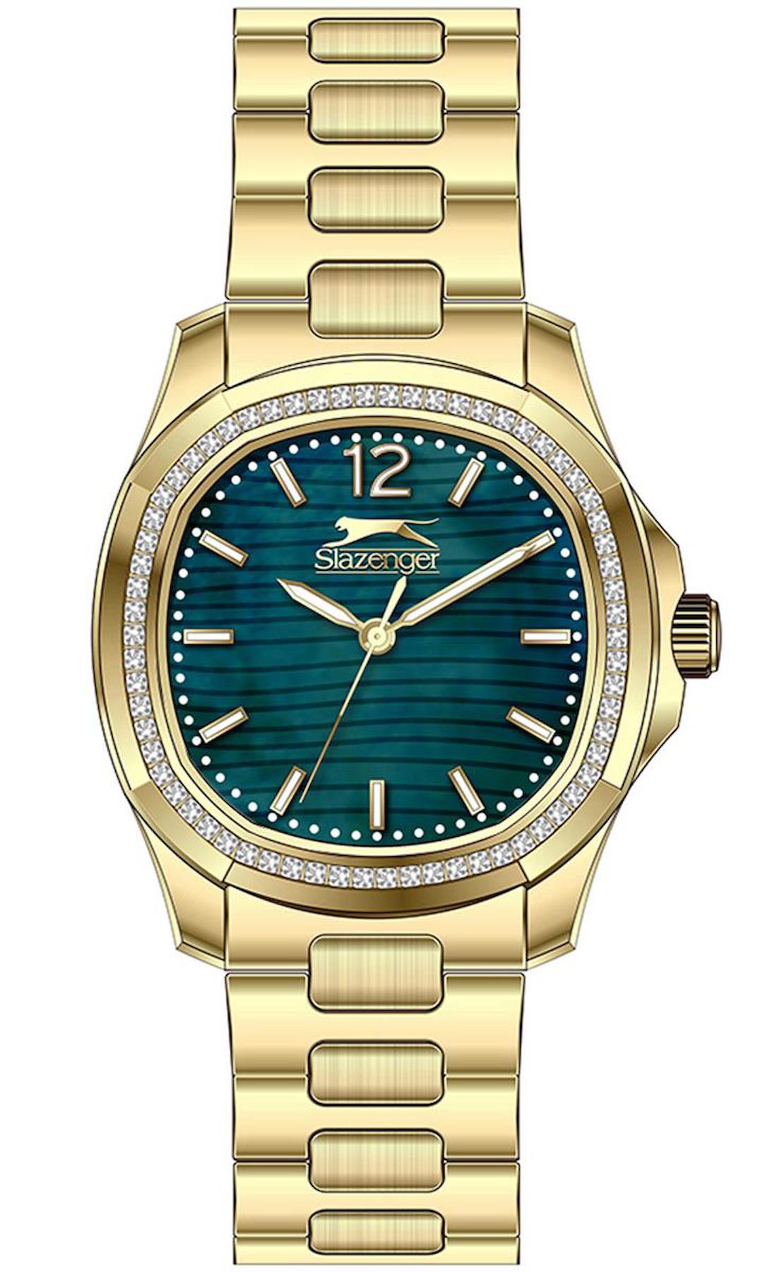 Slazenger SL.09.2238.3.04 36 mm Altın Metal Kordon Analog Kadın Kol Saati
