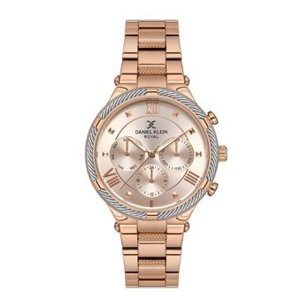 Daniel Klein DKE.1.10472.5 Takvimli 34 mm Rose Gold Çelik Kordon Analog Kadın Kol Saati