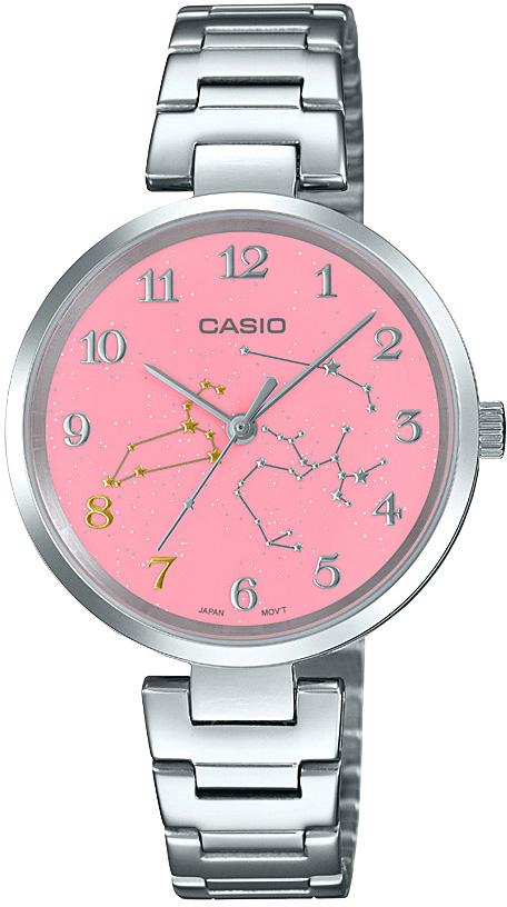 Casio LTP-E02D-4A 30 mm Gri Çelik Kordon Analog Kadın Kol Saati