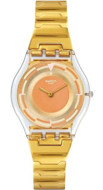 Swatch SFE104G 34 mm Altın Silikon Kordon Analog Kadın Kol Saati