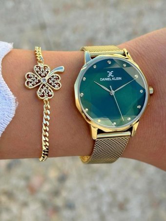 Daniel Klein DK.FT.1.357 31-35 mm Altın Çelik Kordon Analog Kadın Kol Saati