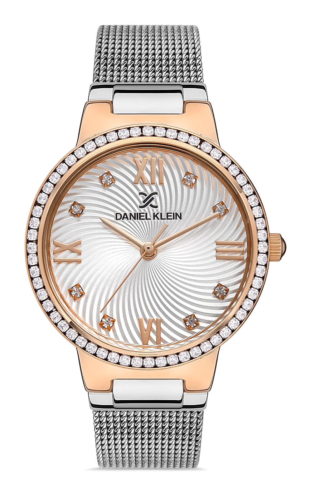 Daniel Klein DKE.1.10484.6 34 mm Gri Hasır Kordon Analog Kadın Kol Saati