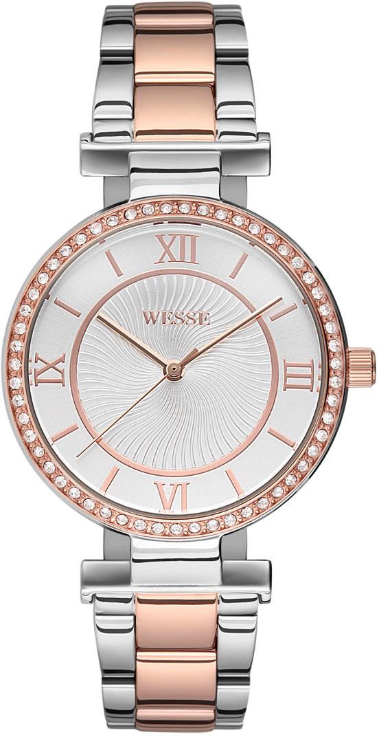 Wesse WWL102305 34 mm Altın-Gri Çelik Kordon Analog Kadın Kol Saati