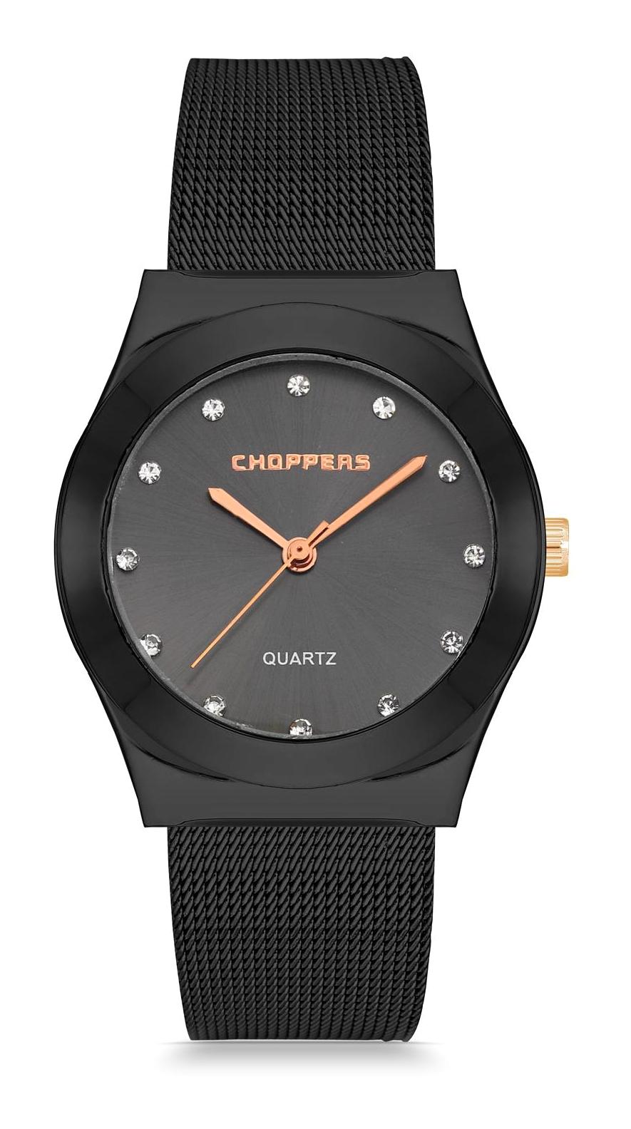 Choppers HBG17036A 35 mm Siyah Hasır Kordon Analog Kadın Kol Saati