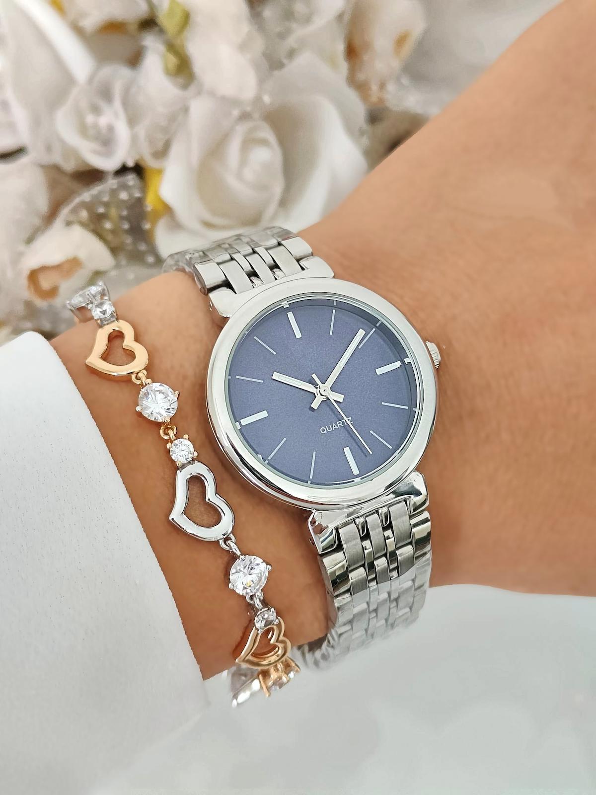 Korikom STC12018 32 mm Gri Çelik Kordon Analog Kadın Kol Saati