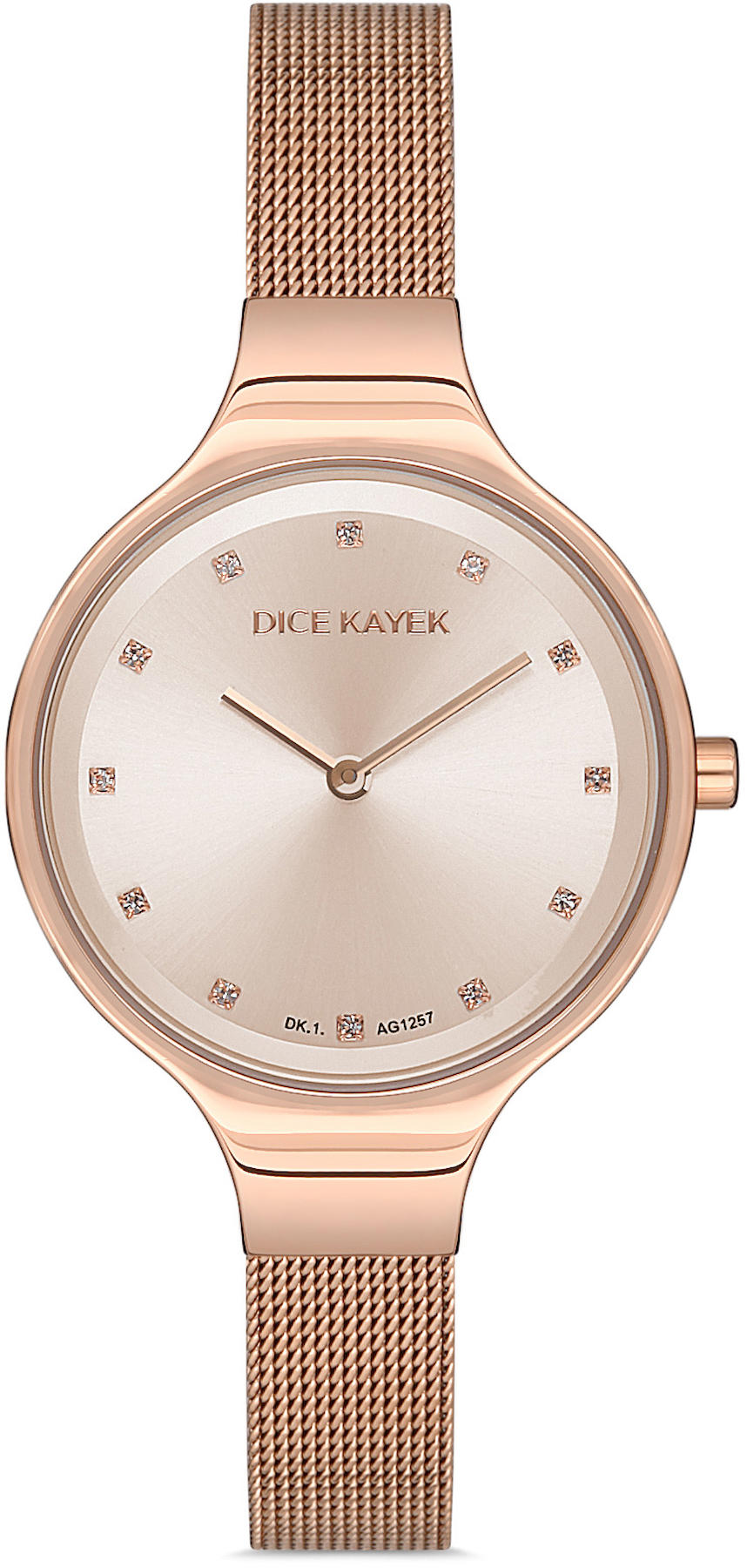 Dice Kayek DK.1.AG1257.03 30 mm Rose Gold Metal Kordon Analog Kadın Kol Saati