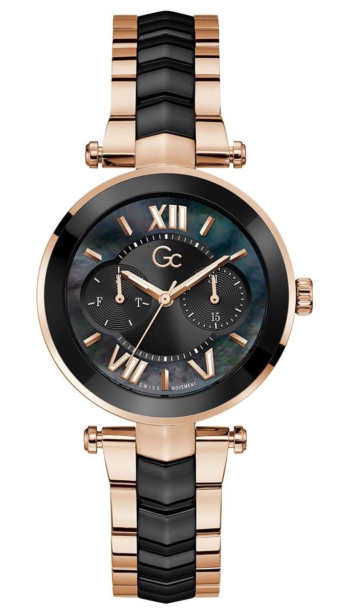 Guess GCY92004L2MF Takvimli 36 mm Rose Gold - Siyah Çelik Kordon Analog Kadın Kol Saati