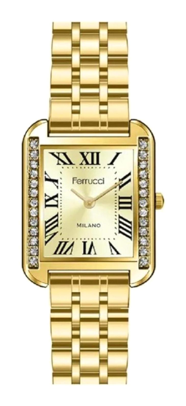 Ferrucci FRC.FT.1.290 30 mm Altın Çelik Kordon Analog Kadın Kol Saati