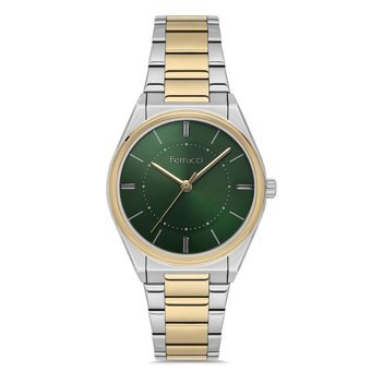 Ferrucci FER.03311M.03 35 mm Altın-Gri Çelik Kordon Analog Kadın Kol Saati