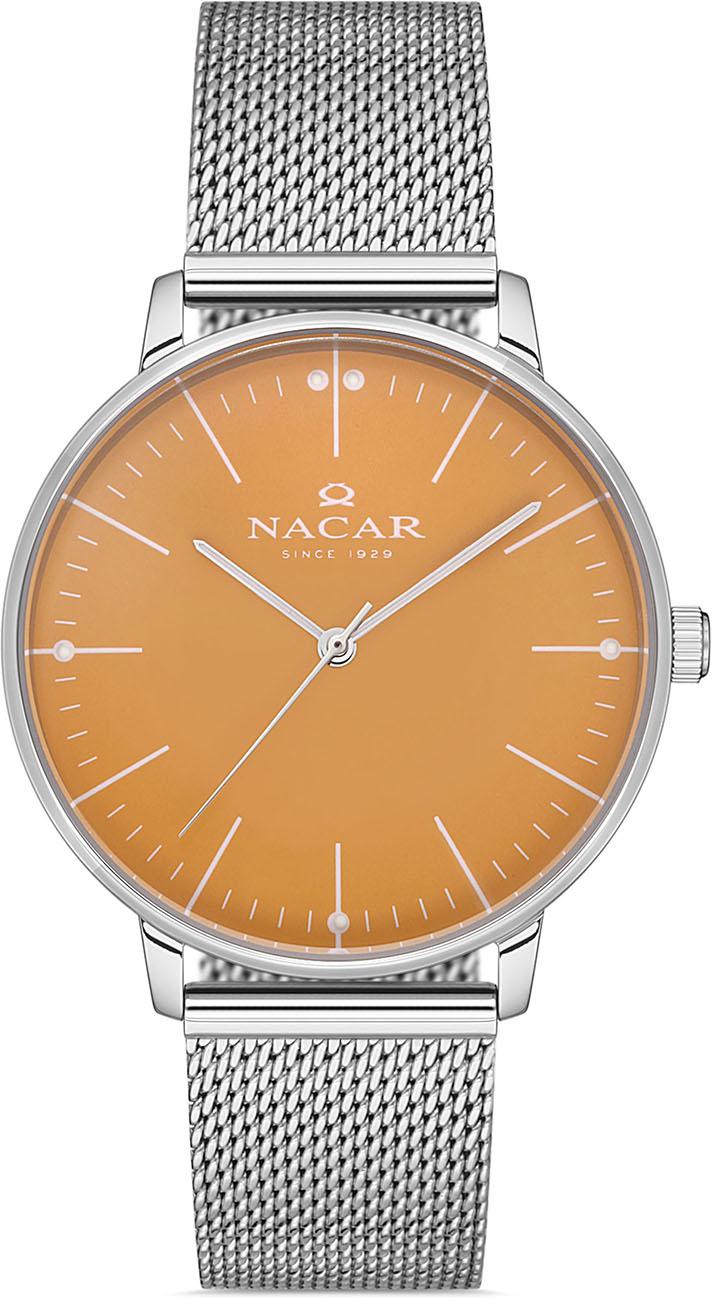 Nacar 36-390019-AOM 38 mm Gri Hasır Kordon Analog Kadın Kol Saati