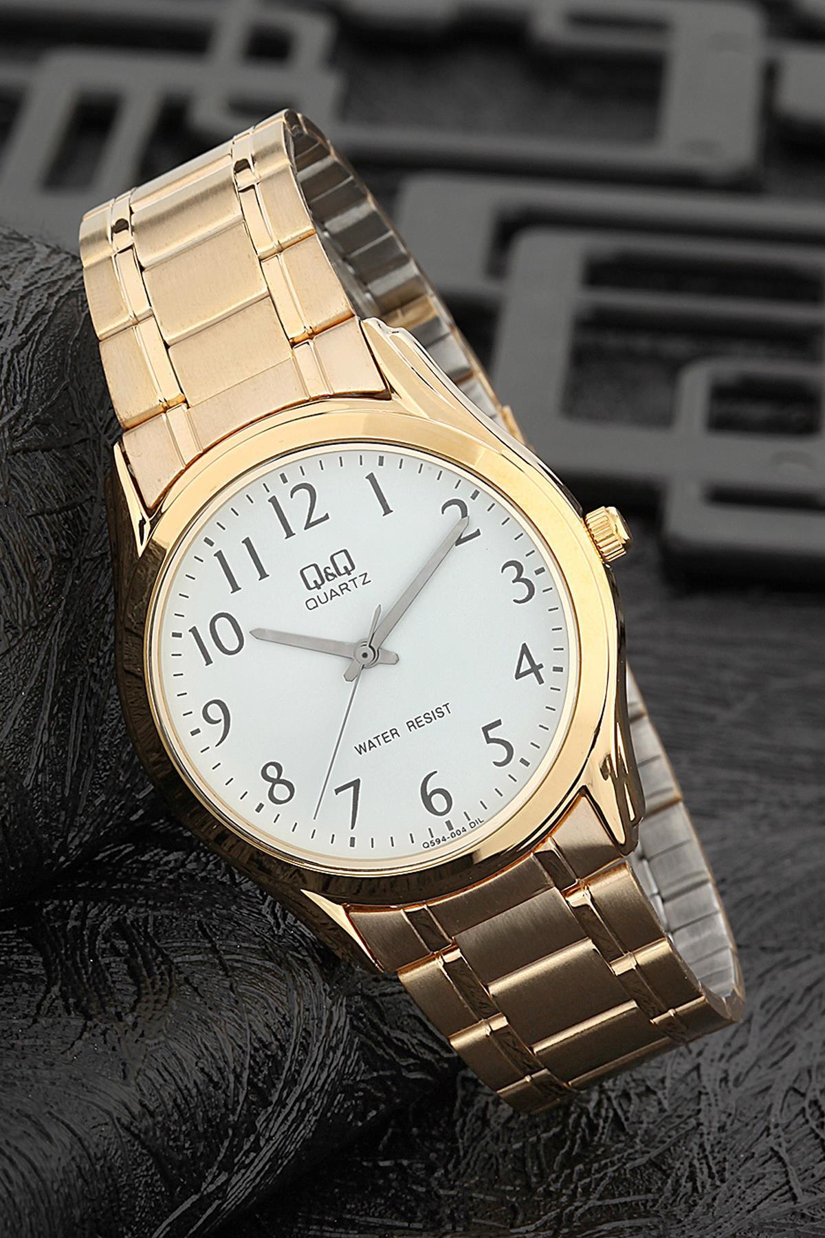 Q&Q 3G824 36 mm Altın Metal Kordon Analog Kadın Kol Saati