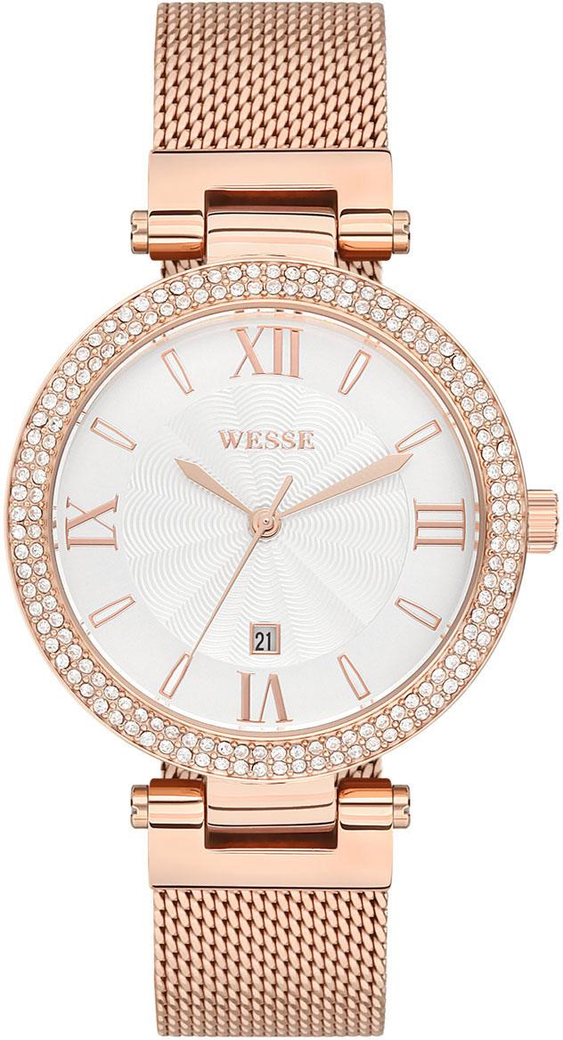 Wesse WWL3003-04MA Takvimli 36 mm Rose Gold Çelik Kordon Analog Kadın Kol Saati