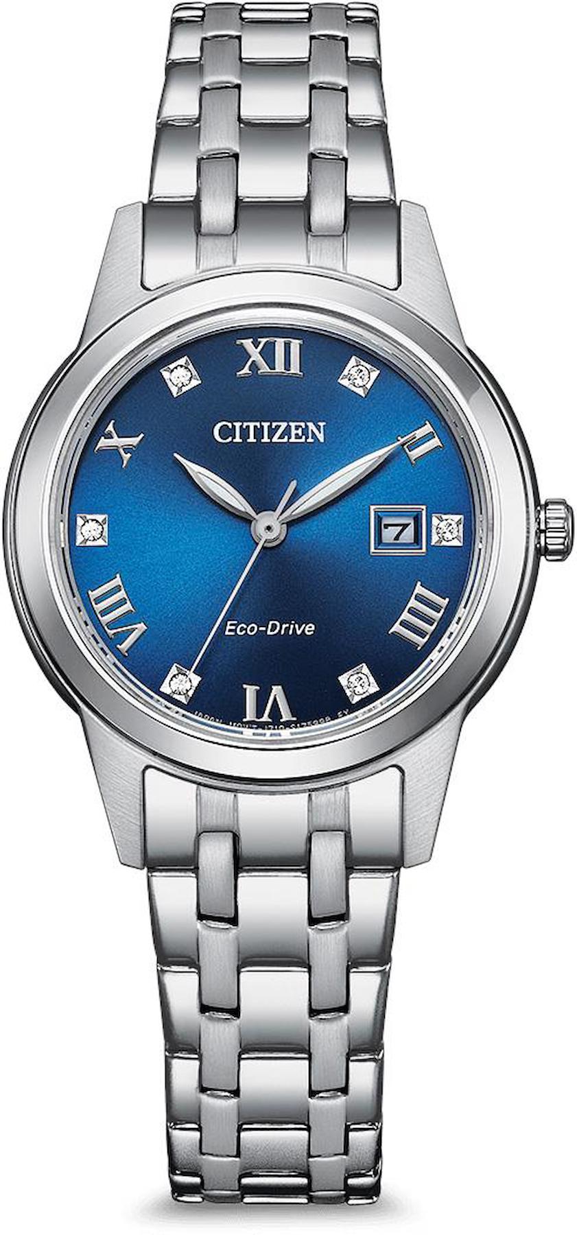 Citizen ECO-DRİVE FE1240-81L Takvimli 29.4 mm Gri Çelik Kordon Analog Kadın Kol Saati