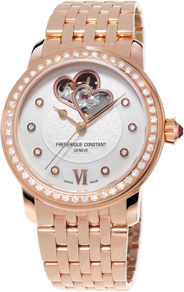 Frederique Constant FC310WHF2PD4B3 35 mm Rose Gold Çelik Kordon Analog Kadın Kol Saati