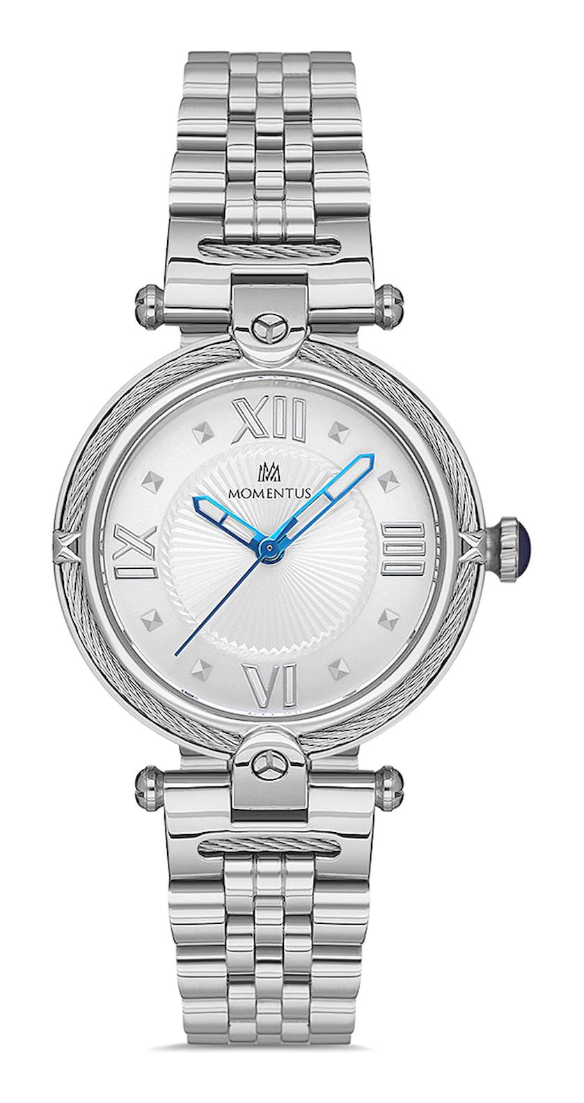 Momentus CS386S-02SS 32 mm Gri Çelik Kordon Analog Kadın Kol Saati