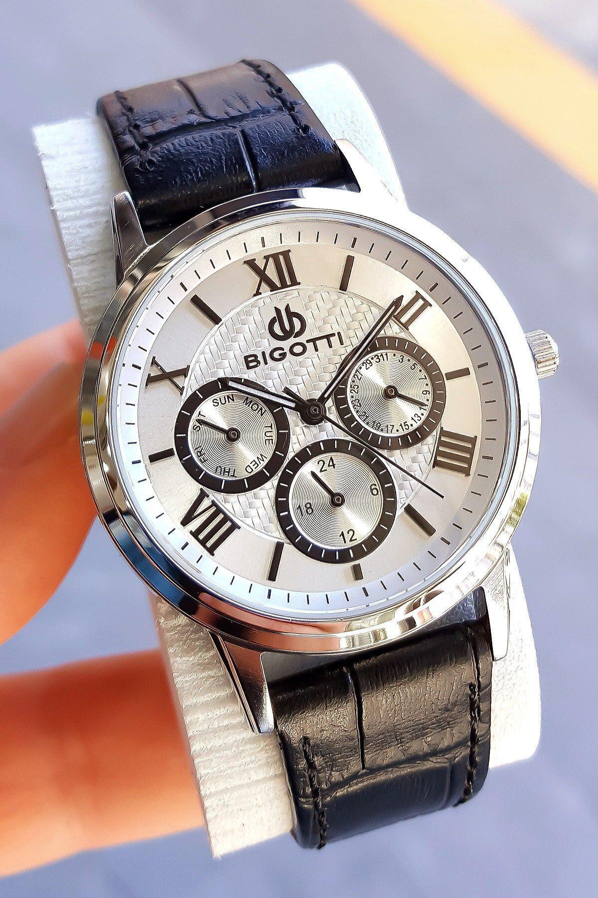 Bigotti 664659 36 mm Siyah Deri Kordon Analog Kadın Kol Saati