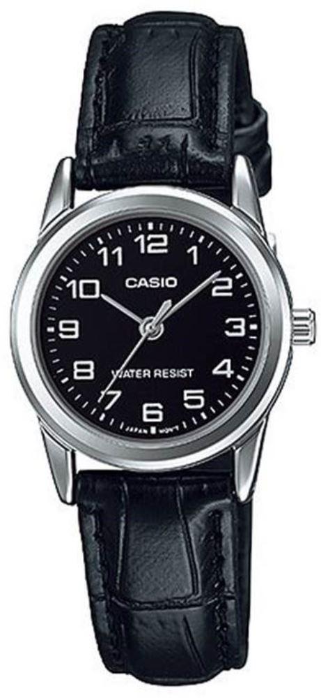 Casio LTP-V001L-1BUDF 25 mm Siyah Deri Kordon Analog Kadın Kol Saati