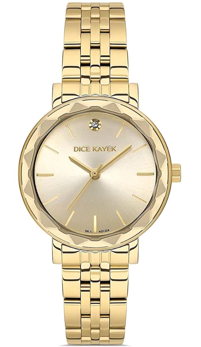 Dice Kayek DK.1.AG1324.05 33 mm Altın Çelik Kordon Analog Kadın Kol Saati