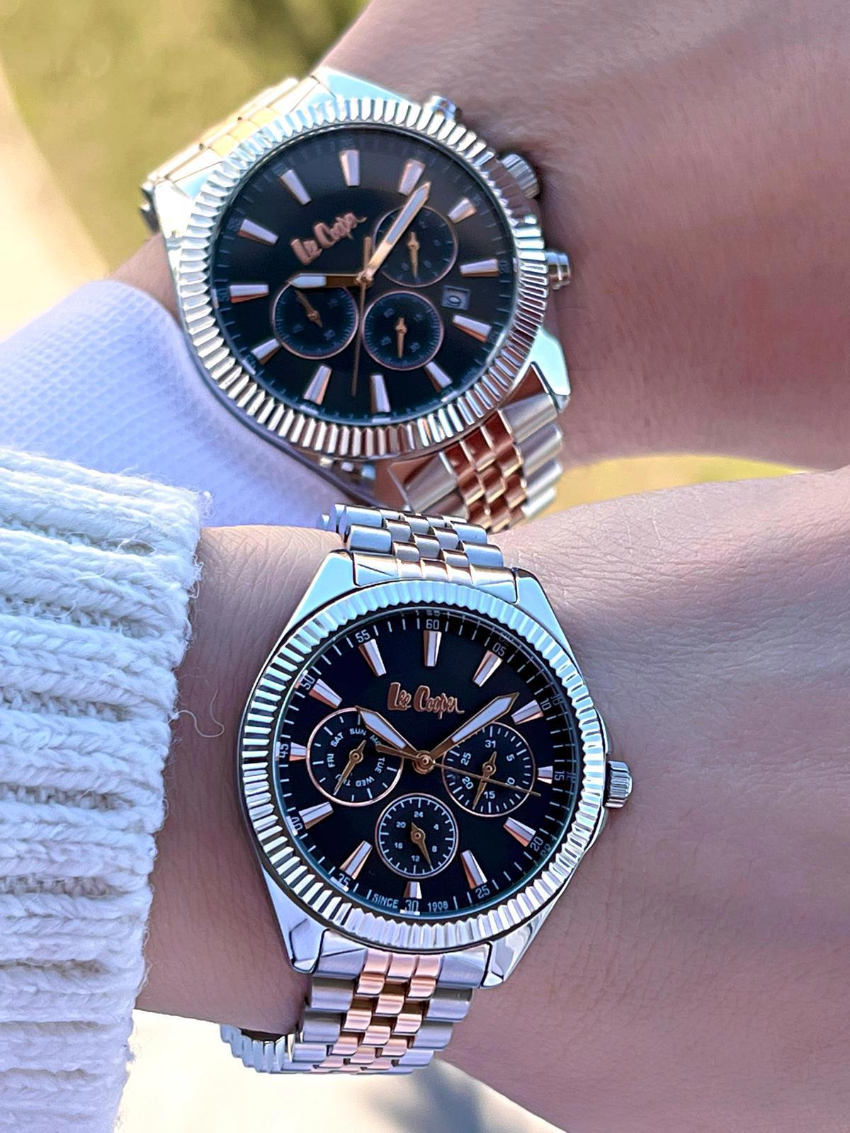 Lee Cooper LC0783738.560 40 mm Gri Çelik Kordon Analog Kadın Kol Saati