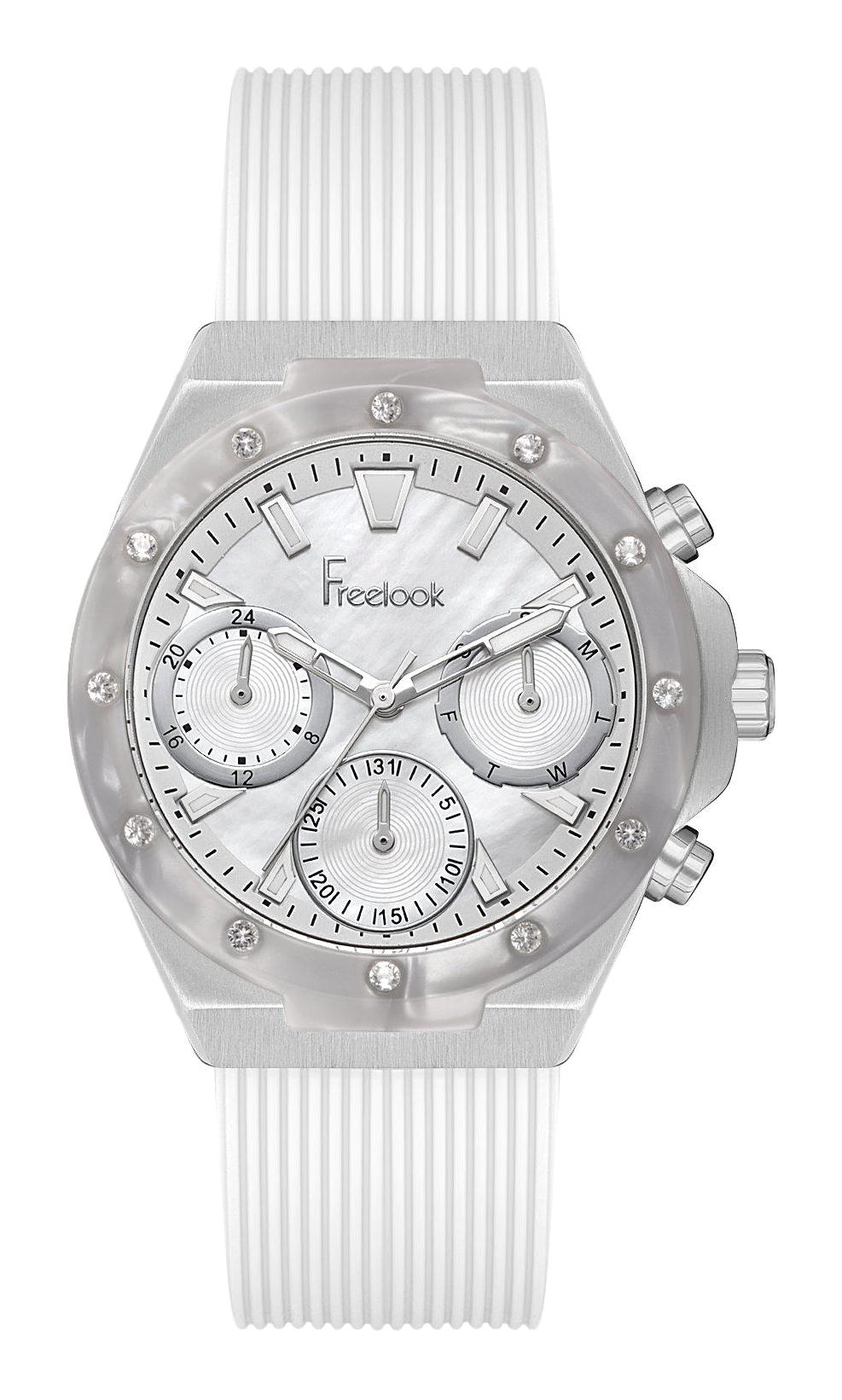 Freelook FL.1.10093.1 Takvimli 37 mm Beyaz Silikon Kordon Analog Kadın Kol Saati